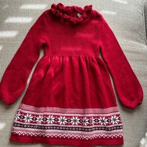 Long sleeve knitted dress for kids